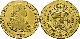Madrid. 1 escudo. 1792. MF. Casi EBC+/SC-. Magnífica. Rara