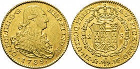 Madrid. 2 escudos. 1789. MF. Casi EBC-/EBC. Buen ejemplar