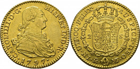 Madrid. 2 escudos. 1797. MF. Casi EBC-/EBC. Cierto atractivo
