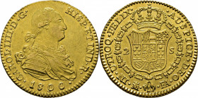 Madrid. 2 escudos. 1800 sobre 1790. FA. MBC+/EBC