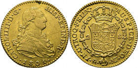 Madrid. 2 escudos. 1801 sobre 1791. MF. MBC+/EBC. Atractivo reverso