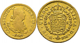Méjico. 1 escudo. 1799. FM. Muy escasa