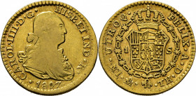 Méjico. 1 escudo. 1807. TH. Rara