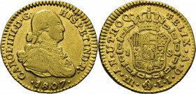 Nuevo Reino. 1 escudo. 1807. JJ. Buen ejemplar. Rara