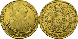 Nuevo Reino. 4 escudos. 1794. JJ. Buen ejemplar. Muy rara