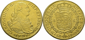Nuevo Reino. 8 escudos. 1791. JJ.  EBC o algo mejor el anverso