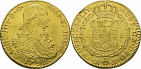 Nuevo Reino. 8 escudos. 1792. JJ