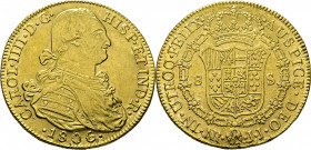 Nuevo Reino. 8 escudos. 1806. JJ. EBC-. Buen reverso