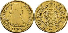 Potosí. 1 escudo. 1796. PP. Rarísima