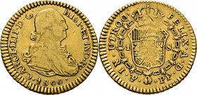 Potosí. 1 escudo. 1800. PP. Atractivo. Muy rara