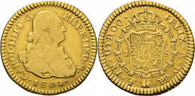 Potosí. 1 escudo. 1801. PJ. Atractivo. Rara