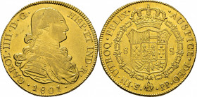 Potosí. 8 escudos. 1801. PP. EBC-/EBC