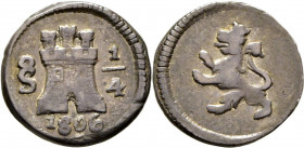 Santiago de Chile. 1/4 de real. 1806. Muy rara