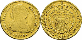 Santiago de Chile. 2 escudos. 1800. AI. Rarísima. No hemos encontrado otra referencia