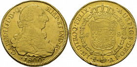 Santiago de Chile. 8 escudos. 1800. AJ. MBC+/EBC-