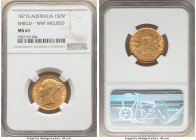 Victoria gold "Shield" Sovereign 1871-S MS61 NGC, Sydney mint, KM6. Incuse "WW" type. AGW 0.2355 oz. 

HID09801242017

© 2022 Heritage Auctions | All ...