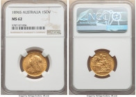 Victoria gold Sovereign 1896-S MS62 NGC, Sydney mint, KM13. Veiled head type. AGW 0.2355 oz. 

HID09801242017

© 2022 Heritage Auctions | All Rights R...