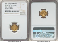 Estados Unidos gold Peso 1872 UNC Details (Obverse Cleaned) NGC, Medellin mint, KM157.1. Condor. AGW 0.0467 oz. 

HID09801242017

© 2022 Heritage Auct...