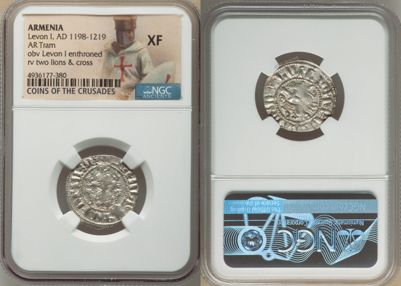 Cilician Armenia. Levon I 4-Piece Lot of Certified Tams ND (1198-1219) XF NGC, L...