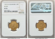 Frederick V gold 12 Mark 1763 K-W XF45 NGC, KM587.5, Fr-269. Even strike with silhouette toning. AGW 0.0877 oz. 

HID09801242017

© 2022 Heritage Auct...