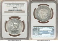 Republic "Founding of San Salvador" Colon 1925-Mo MS63 NGC, Mexico City mint, KM131. Mintage: 2,000. One year type. Issued for the 400th anniversary o...