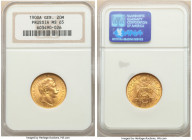 Prussia. Wilhelm II gold 20 Mark 1900-A MS65 NGC, Berlin mint, KM521, Fr-3831. Brilliant fields and orange-gold color. AGW 0.2305 oz. 

HID09801242017...
