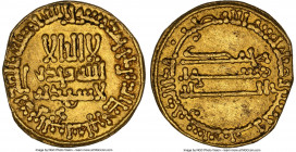 Abbasid. temp. Harun al-Rashid (AH 170-193 / AD 786-809) gold Dinar AH 183 (AD 799/800) XF Details (Edge Filing) NGC, No mint (likely Misr), A-218.11,...