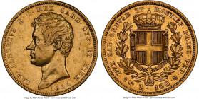 Sardinia. Carlo Alberto gold 100 Lire 1834 (Eagle)-P AU53 NGC, Torino mint, KM133.1, Fr-1138. AGW 0.9332 oz. 

HID09801242017

© 2022 Heritage Auction...
