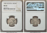 Johann II Krone 1900 MS66 NGC, Vienna mint, KM-Y2. Superb example with gold toning and a lilac shade of toning. 

HID09801242017

© 2022 Heritage Auct...