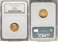 Franz I gold 10 Franken 1930 MS65 NGC, KM-Y11. Mintage: 2,500. One year type. Whirling luster with semi-Prooflike fields and satin devices. 

HID09801...