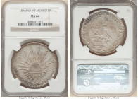 Republic 8 Reales 1846 Mo-MF MS64 NGC, Mexico City mint, KM377.10, DP-Mo30. Chiseled strike adorned in an icy-white base and garnished in taupe and gr...