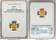 Republic gold 1/2 Escudo 1867 C-CE MS64 NGC, Culiacan mint, KM378. Near gem with boldly struck eagle and peach toning. 

HID09801242017

© 2022 Herita...