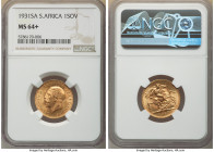 George V gold Sovereign 1931-SA MS64+ NGC, Pretoria mint, KM-A22, S-4004. Rose colored gold with seafoam tone. 

HID09801242017

© 2022 Heritage Aucti...
