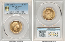 Alfonso XII gold 25 Pesetas 1881(81) MS-M MS65 PCGS, Madrid mint, KM687. Fully struck on shimmering golden flan. 

HID09801242017

© 2022 Heritage Auc...