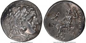 MACEDONIAN KINGDOM. Philip III Arrhidaeus (323-317 BC). AR drachm (16mm, 10h). NGC Choice XF, edge chip. Lifetime issue of Colophon, ca. 323-319 BC. H...