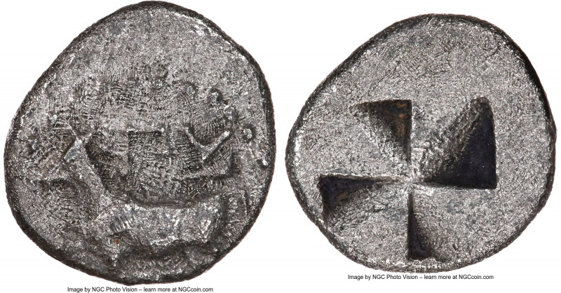 THRACE. Byzantium. Ca. 350-300 BC. AR quarter-siglos or trihemiobol (11mm). NGC ...
