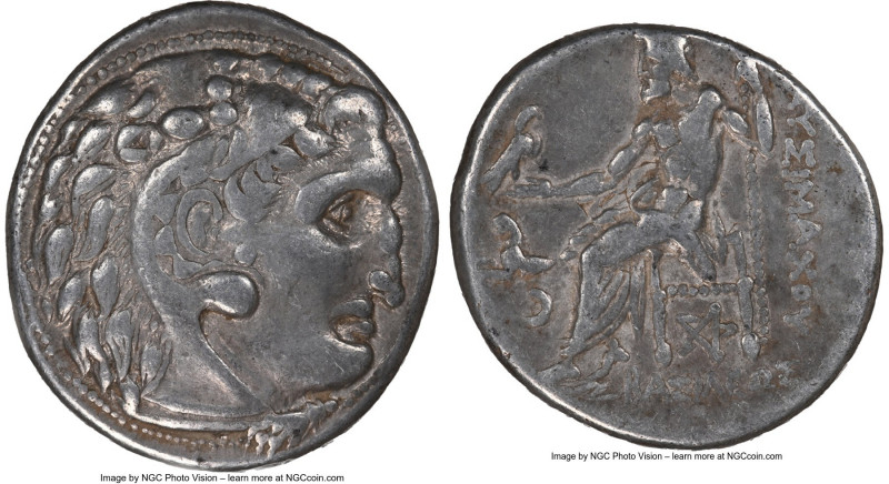 THRACIAN KINGDOM. Lysimachus (305-281 BC). AR tetradrachm (28mm, 17.07 gm, 2h). ...