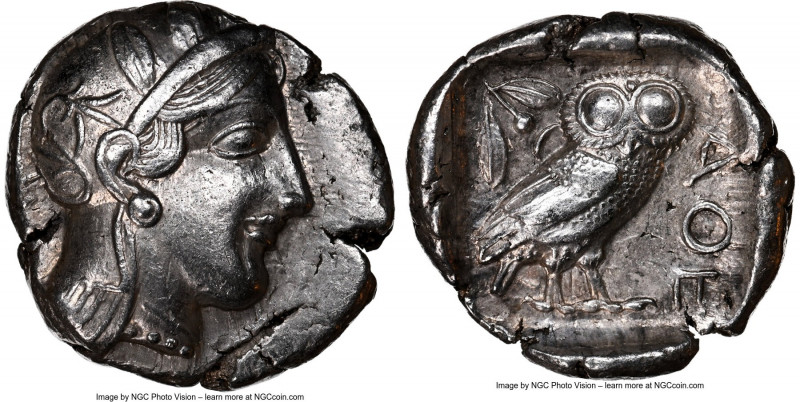 ATTICA. Athens. Ca. 440-404 BC. AR tetradrachm (25mm, 17.12 gm, 3h). NGC Choice ...