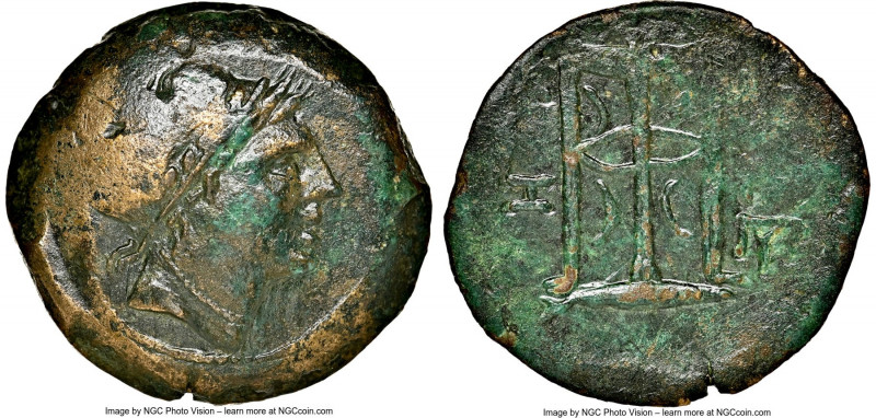 MYSIA. Cyzicus. Ca. 3rd century BC. AE (28mm, 1h). NGC Choice VF. Head of Kore S...
