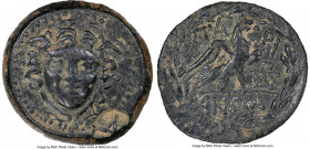 MYSIA. Parium. Ca. 2nd-1st centuries BC. AE (23mm, 12h). NGC Choice VF, counter mark. Head of winged gorgoneion facing / ?-?/?-?, eagle standing right...