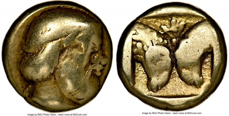 LESBOS. Mytilene. Ca. 454-427 BC. EL sixth-stater or hecte (10mm, 2.48 gm, 10h)....