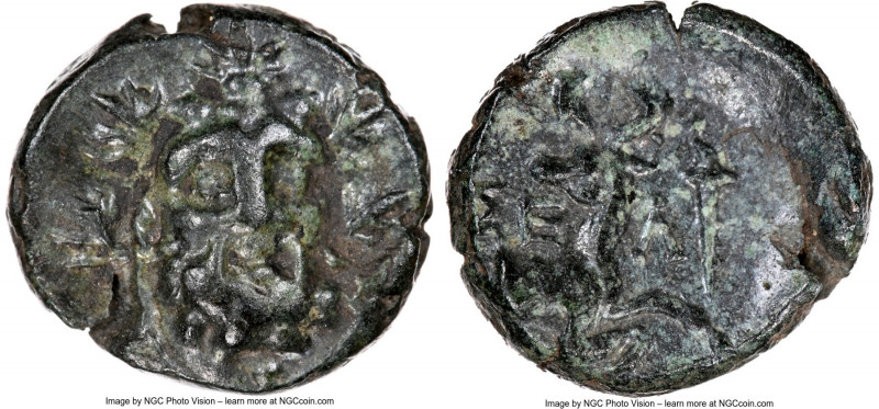 PISIDIA. Selge. Ca. 2nd-1st centuries BC. AE (14mm, 12h). NGC XF. Bearded head o...