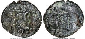 PISIDIA. Selge. Ca. 2nd-1st centuries BC. AE (14mm, 12h). NGC XF. Bearded head of Herakles facing, turned slightly right, wreathed with styrax, club i...