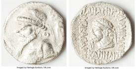 ELYMAIS KINGDOM. Kamnaskires V (ca. 54-32 BC). BI tetradrachm (25mm, 15.17 gm, 12h). XF. Seleucia ad Hedyphon, dated SE 280 (36/5). Diademed, draped b...