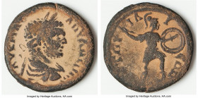 TROAS. Ilium. Caracalla (AD 198-217). AE (26mm, 11.22 gm, 5h). Fine, altered surface. AVKMAV ANT?NI N C, Laureate, draped, and cuirassed bust of Carac...