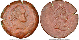 EGYPT. Alexandria. Vespasian (AD 69-79). AE hemidrachm (26mm, 10.71 gm, 12h). NGC Choice XF 3/5 - 3/5. Dated Regnal Year 5 (AD 72/3). AYTOK KAI? ?EBA ...