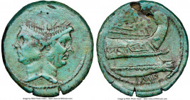 Sextus Pompey, as Imperator and Praefect of the Fleet (42-36 BC). AE as (30mm, 12h). NGC Choice VF, light smoothing. Uncertain Sicilian mint. MAGN (or...