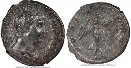 Trajan (AD 98-117). AR denarius (19mm, 6h). NGC VF, scratches. Rome, AD 101-102. IMP CAES NERVA TRAIAN AVG GERM, laureate bust of Trajan right / P M T...