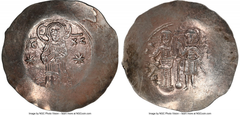 Manuel I Comnenus (AD 1143-1180). EL aspron trachy (32mm, 4.08 gm, 5h). NGC MS 4...