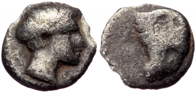 Troas, Kebren AR hemiobol (Silver 0,37g 8mm) 400-310 BC
Obv: Head of Apollo 
Rev...